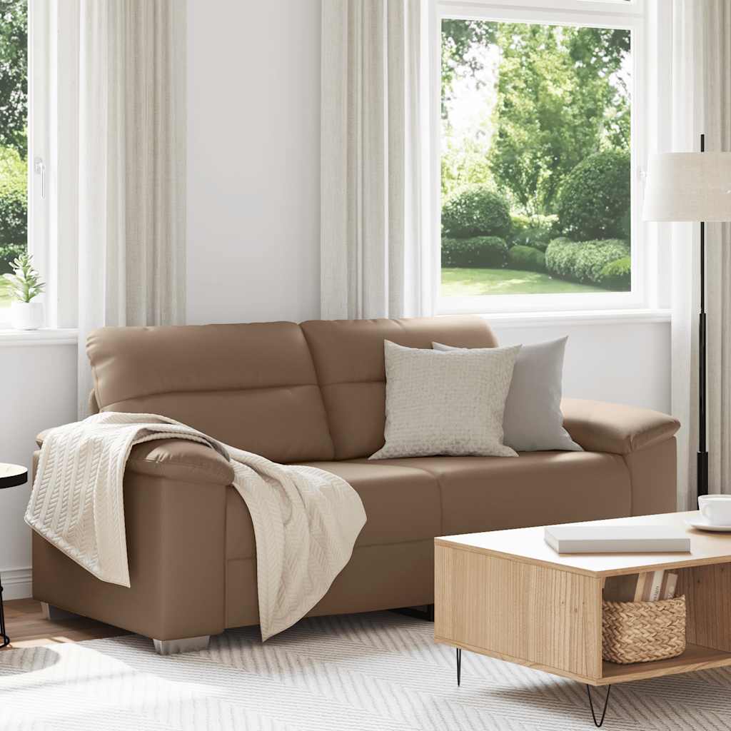 2-Sitzer Sofa Cappuccino Kunstleder 180 cm