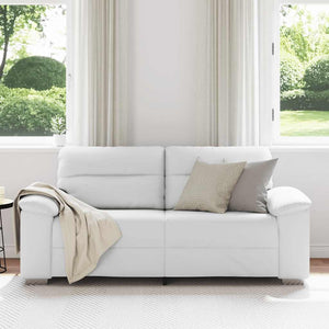 2-Sitzer Sofa Weiß Kunstleder 180 cm