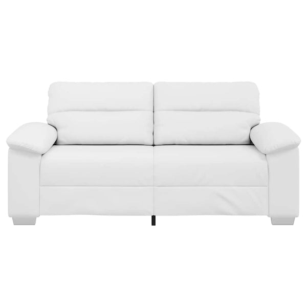 2-Sitzer Sofa Weiß Kunstleder 180 cm