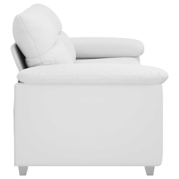 2-Sitzer Sofa Weiß Kunstleder 180 cm