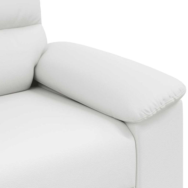 2-Sitzer Sofa Weiß Kunstleder 180 cm