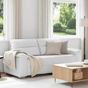 2-Sitzer Sofa Weiß Kunstleder 180 cm
