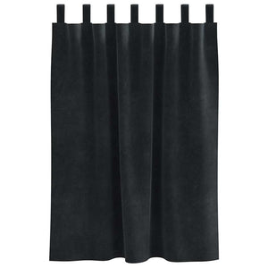 Verdunkelungsvorhänge Schwarz Samt 140x140cm, 2er-Set