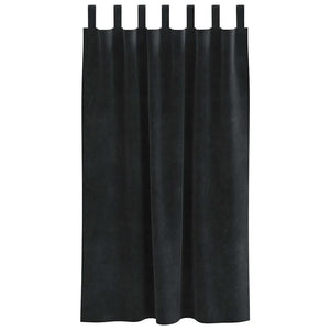 Schwarze Samt Verdunkelungsvorhänge 140x175cm, 2er-Set
