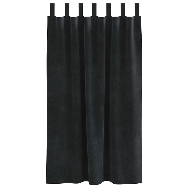 Schwarze Samt Verdunkelungsvorhänge 140x175cm, 2er-Set