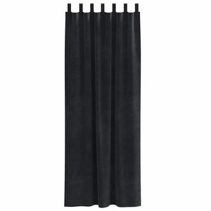 Schwarze Samt Verdunkelungsvorhänge, 140x260 cm, 2er-Set