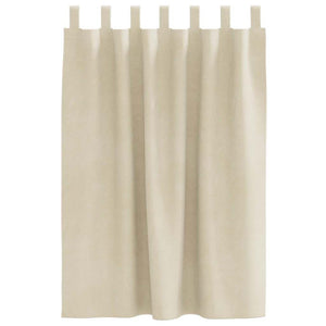 Verdunkelungsvorhänge Creme Samt 140x140 cm, 2er-Set