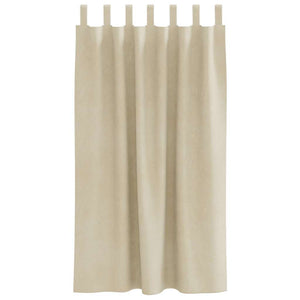 Creme Samt Verdunkelungsvorhänge 140 x 175cm, 2er-Set