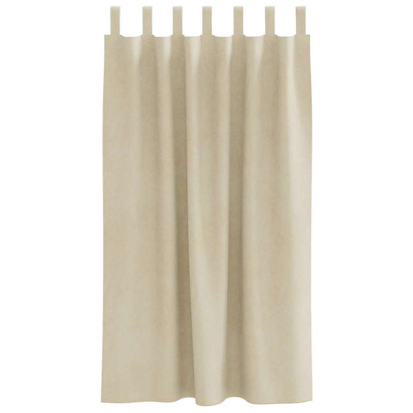 Creme Samt Verdunkelungsvorhänge 140 x 175cm, 2er-Set