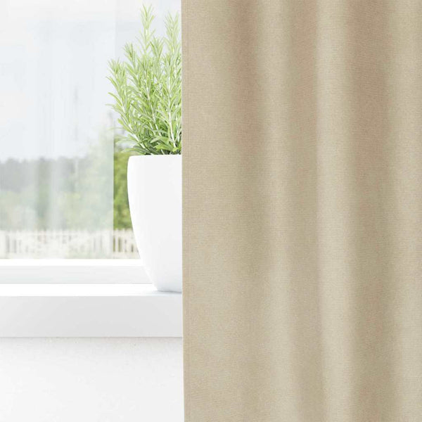 Creme Samt Verdunkelungsvorhänge, 2er-Set