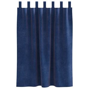 Verdunkelungsvorhänge Dunkelblau Samt 140x140cm, 2er-Set