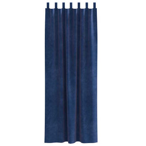 Verdunkelungsvorhänge Dunkelblau Samt 140x225 cm, 2er-Set