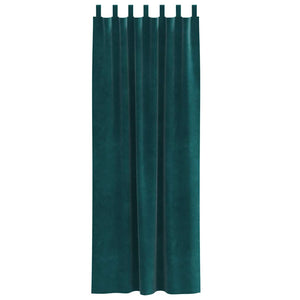 Verdunkelungsvorhänge Samt Dunkelgrün 140x225cm, 2er Set