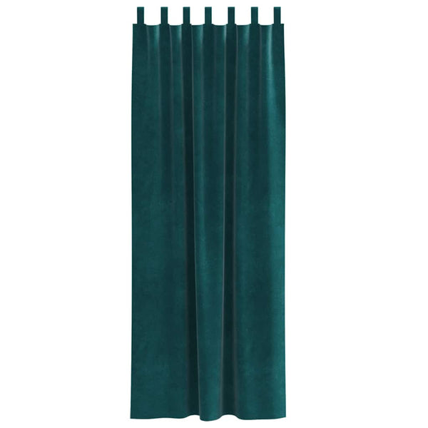 Verdunkelungsvorhänge Samt Dunkelgrün 140x225cm, 2er Set