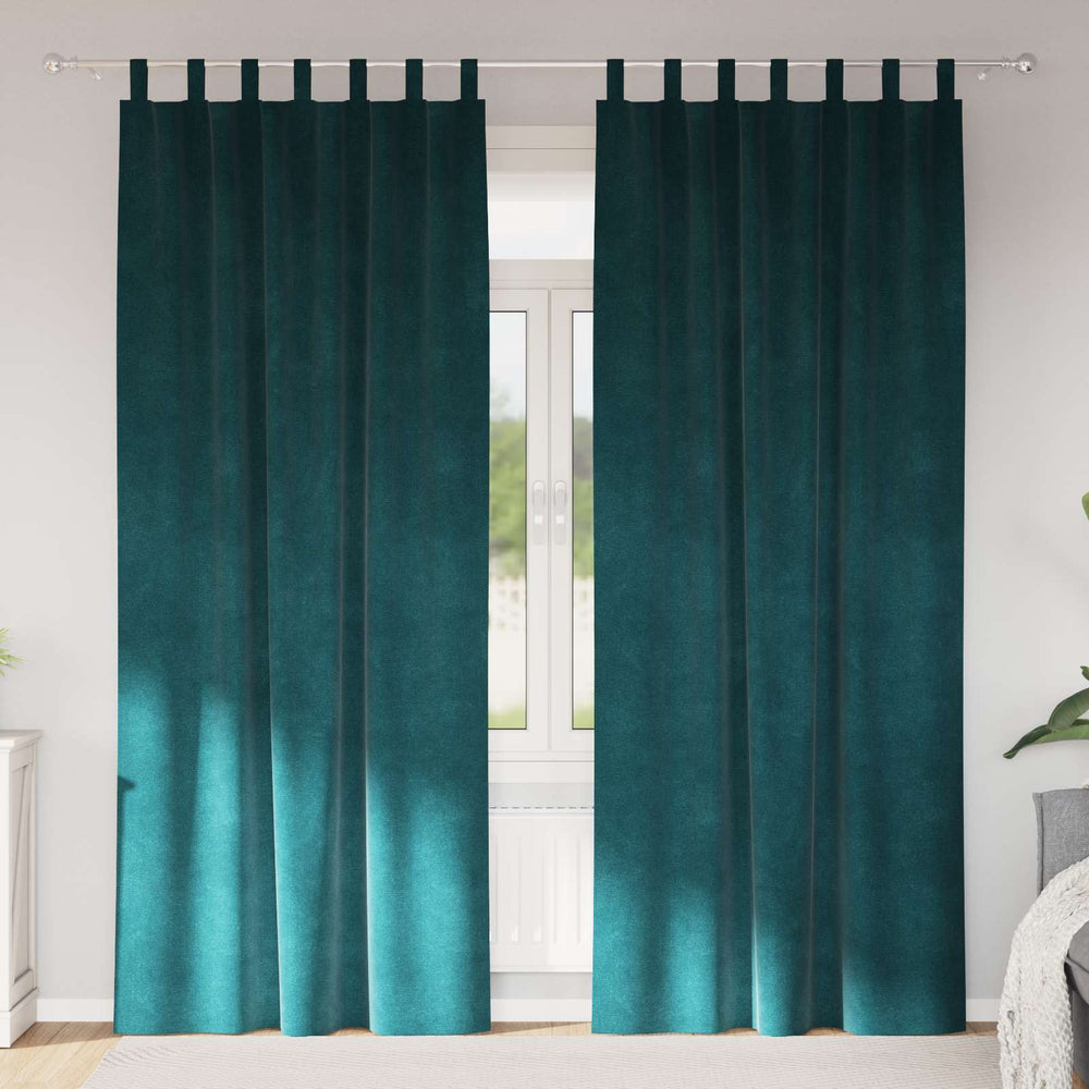 Verdunkelungsvorhänge Samt Dunkelgrün 140x245cm 2er-Set