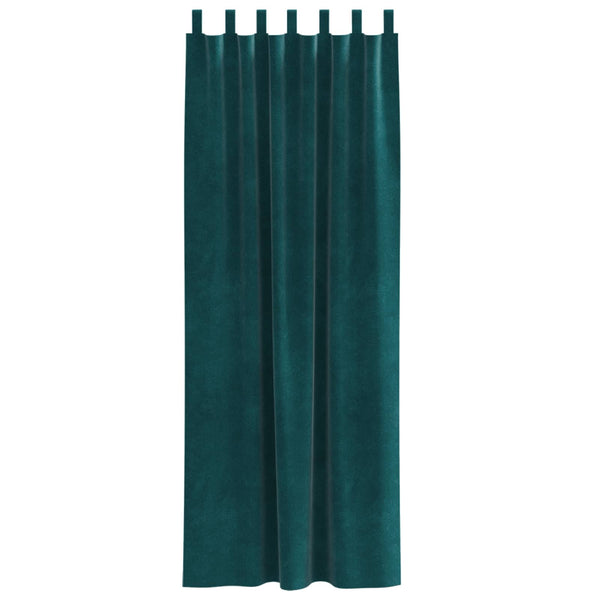 Verdunkelungsvorhänge Samt Dunkelgrün 140x245cm 2er-Set