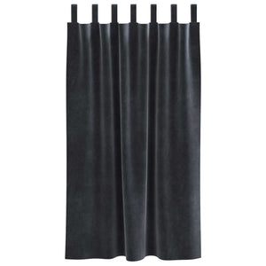 Verdunkelungsvorhänge Dunkelgrau Samt 140x175cm, 2er-Set