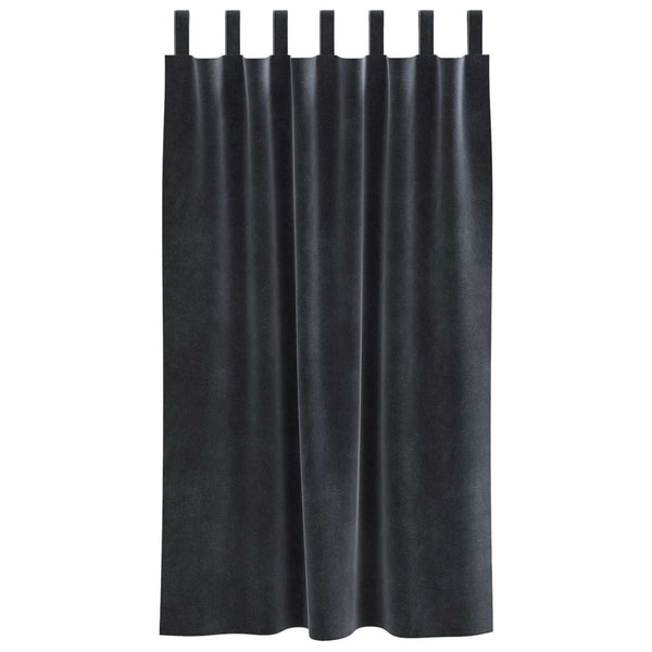 Verdunkelungsvorhänge Dunkelgrau Samt 140x175cm, 2er-Set