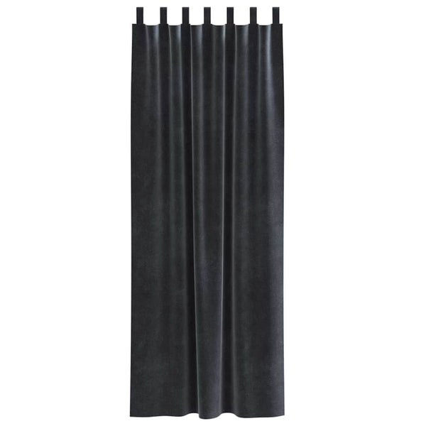 Verdunkelungsvorhänge Samt Dunkelgrau 140x245cm, 2er-Set