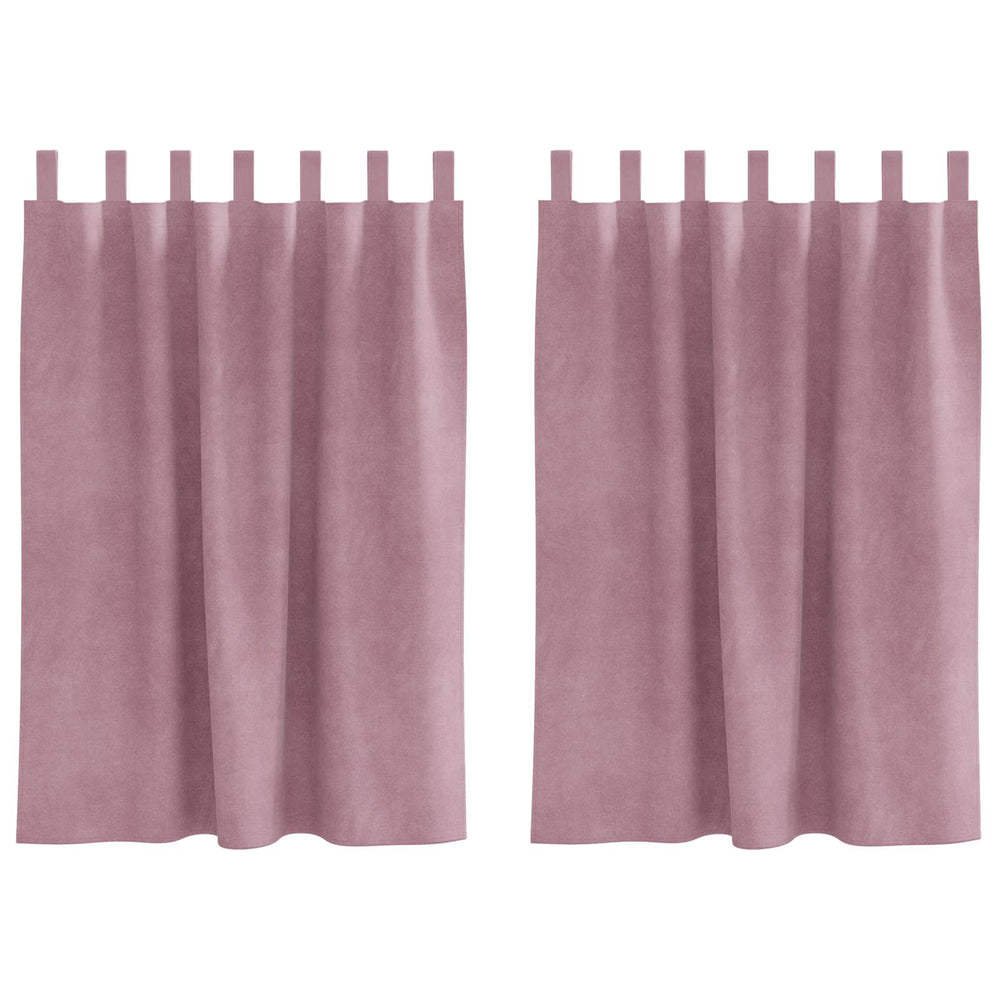 Verdunkelungsvorhänge Dunkelrosa Samt 140x140cm, 2er-Set