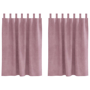 Verdunkelungsvorhänge Dunkelrosa Samt 140x140cm, 2er-Set