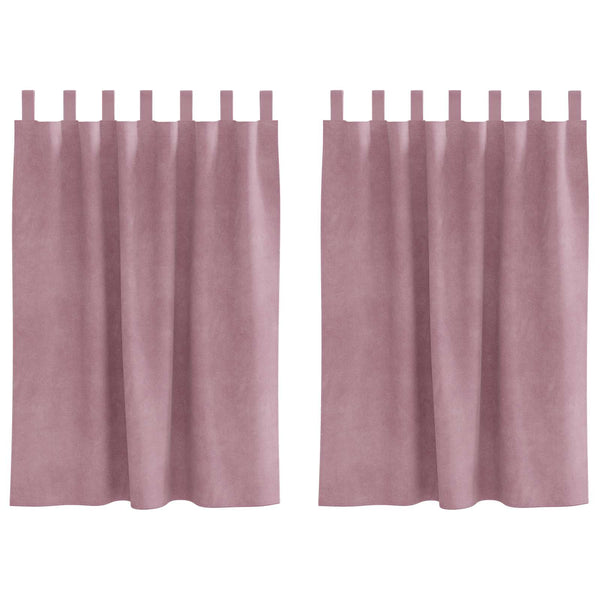 Verdunkelungsvorhänge Dunkelrosa Samt 140x140cm, 2er-Set