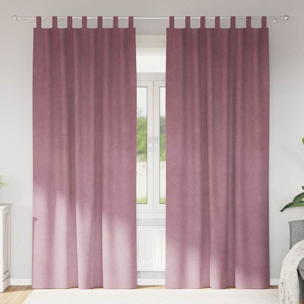 Verdunkelungsvorhänge Dunkelrosa Samt 140x225cm, 2er-Set