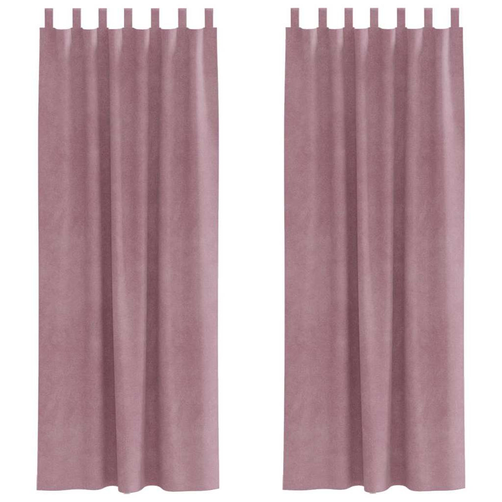 Verdunkelungsvorhänge Dunkelrosa Samt 140x225cm, 2er-Set