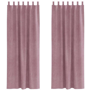 Verdunkelungsvorhänge Samt Dunkelrosa 140x260cm, 2er-Set