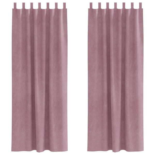Verdunkelungsvorhänge Samt Dunkelrosa 140x260cm, 2er-Set