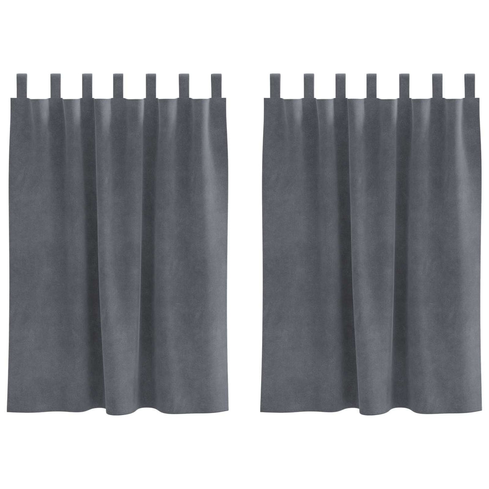 Verdunkelungsvorhänge Hellgrau Samt, 140x140cm, 2er-Set