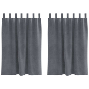 Verdunkelungsvorhänge Hellgrau Samt, 140x140cm, 2er-Set