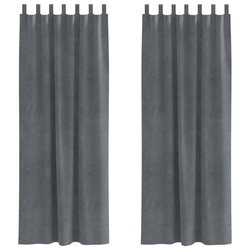 Verdunkelungsvorhänge Hellgrau Samt 140x225cm, 2er-Set