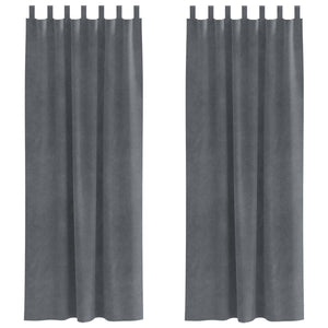 Verdunkelungsvorhänge Hellgrau Samt 140x225cm, 2er-Set