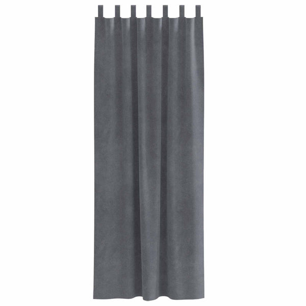 Verdunkelungsvorhänge Hellgrau Samt 140x225cm, 2er-Set
