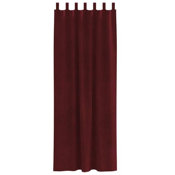 Weinrote Samt Verdunkelungsvorhänge 140x225cm, 2er-Set