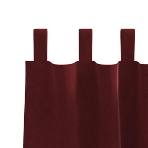 Verdunkelungsvorhänge Weinrot Samt 140x260cm, 2er-Set