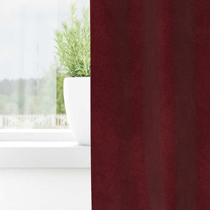 Verdunkelungsvorhänge Weinrot Samt 140x260cm, 2er-Set