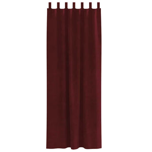 Verdunkelungsvorhänge Weinrot Samt 140x260cm, 2er-Set