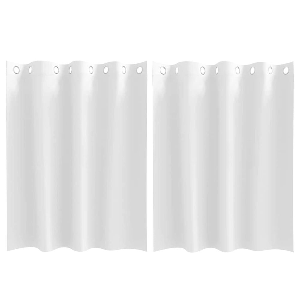 Reinweiße Verdunkelungsvorhänge mit Ringen, 140x140 cm, 2er-Set