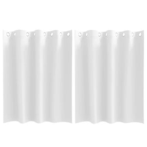 Reinweiße Verdunkelungsvorhänge mit Ringen, 140x140 cm, 2er-Set