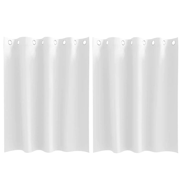 Reinweiße Verdunkelungsvorhänge mit Ringen, 140x140 cm, 2er-Set