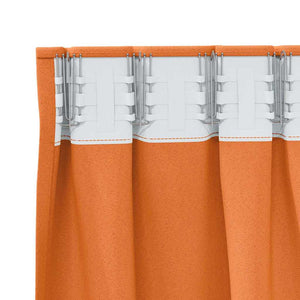 Orange Verdunkelungsvorhänge mit Ringen 175x140cm, 2er-Set