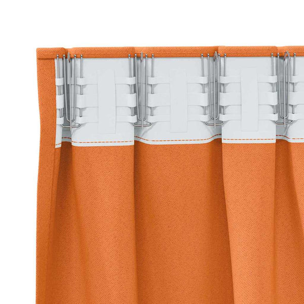 Orange Verdunkelungsvorhänge mit Ringen 175x140cm, 2er-Set