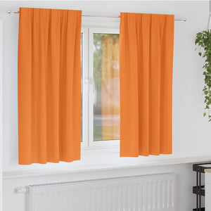 Orange Verdunkelungsvorhänge mit Ringen 175x140cm, 2er-Set