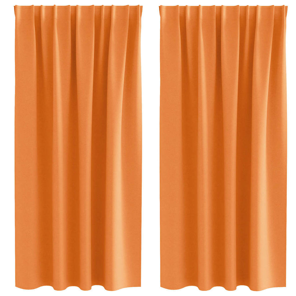 Orange Verdunkelungsvorhänge mit Ringen 175x140cm, 2er-Set