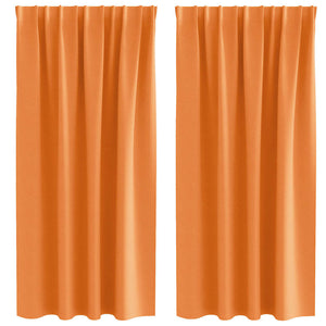 Orange Verdunkelungsvorhänge mit Ringen 175x140cm, 2er-Set