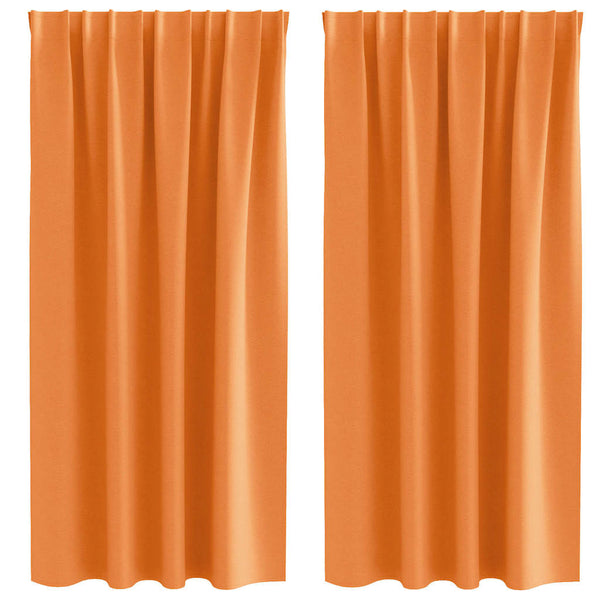 Orange Verdunkelungsvorhänge mit Ringen 175x140cm, 2er-Set