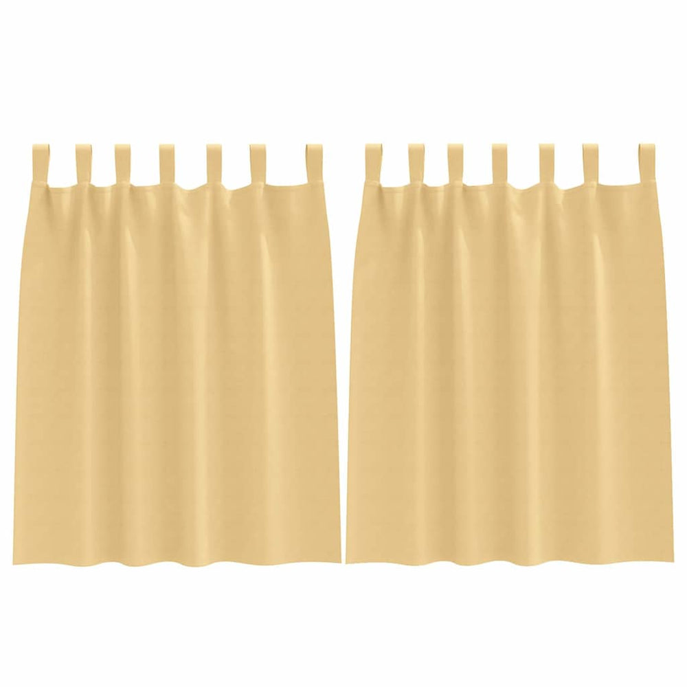 Beige Verdunkelungsvorhänge mit Ringen 140x140 cm, 2er-Set