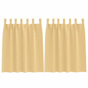 Beige Verdunkelungsvorhänge mit Ringen 140x140 cm, 2er-Set